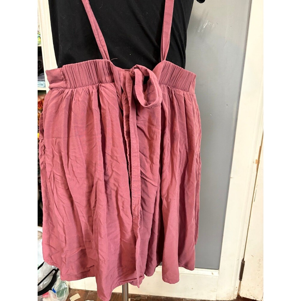 Torrid size 4 pink mauve mini challis skirt overalls - Picture 2 of 6